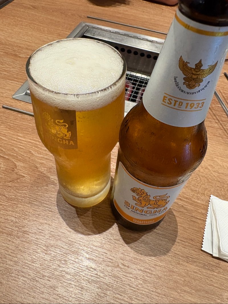 ターミナル21 プララーム3の2階にある焼肉ライクで飲んだシンハービール