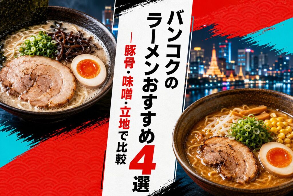 バンコクのラーメンおすすめ4選｜豚骨・味噌・立地で比較